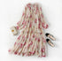Summer Floral Print Long Sleeves Maxi Dress